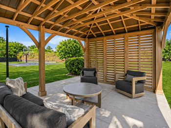 Lexington park outdoor lounge area